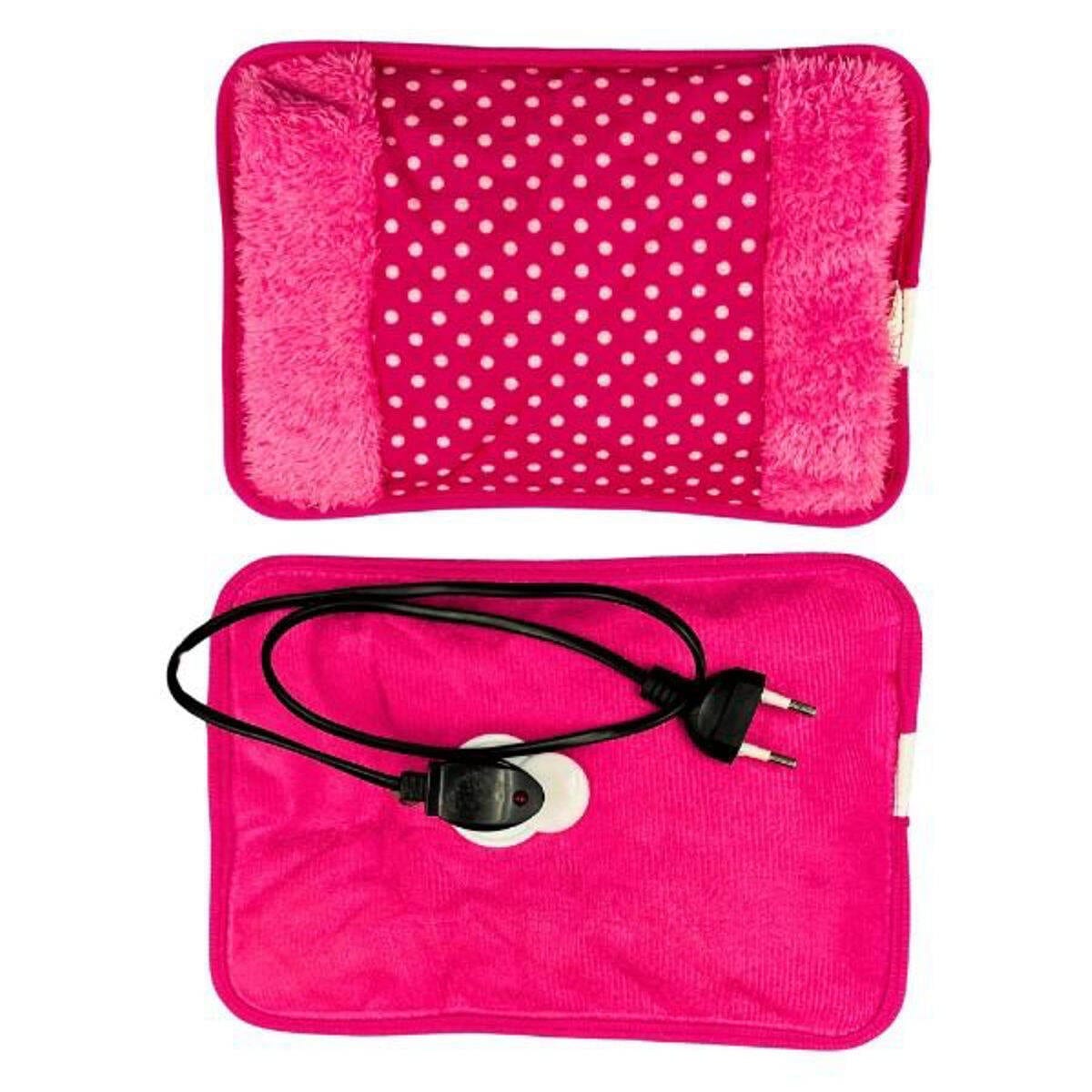Electric Hot Water Bag for Pain Relief - Pink Polka Dot