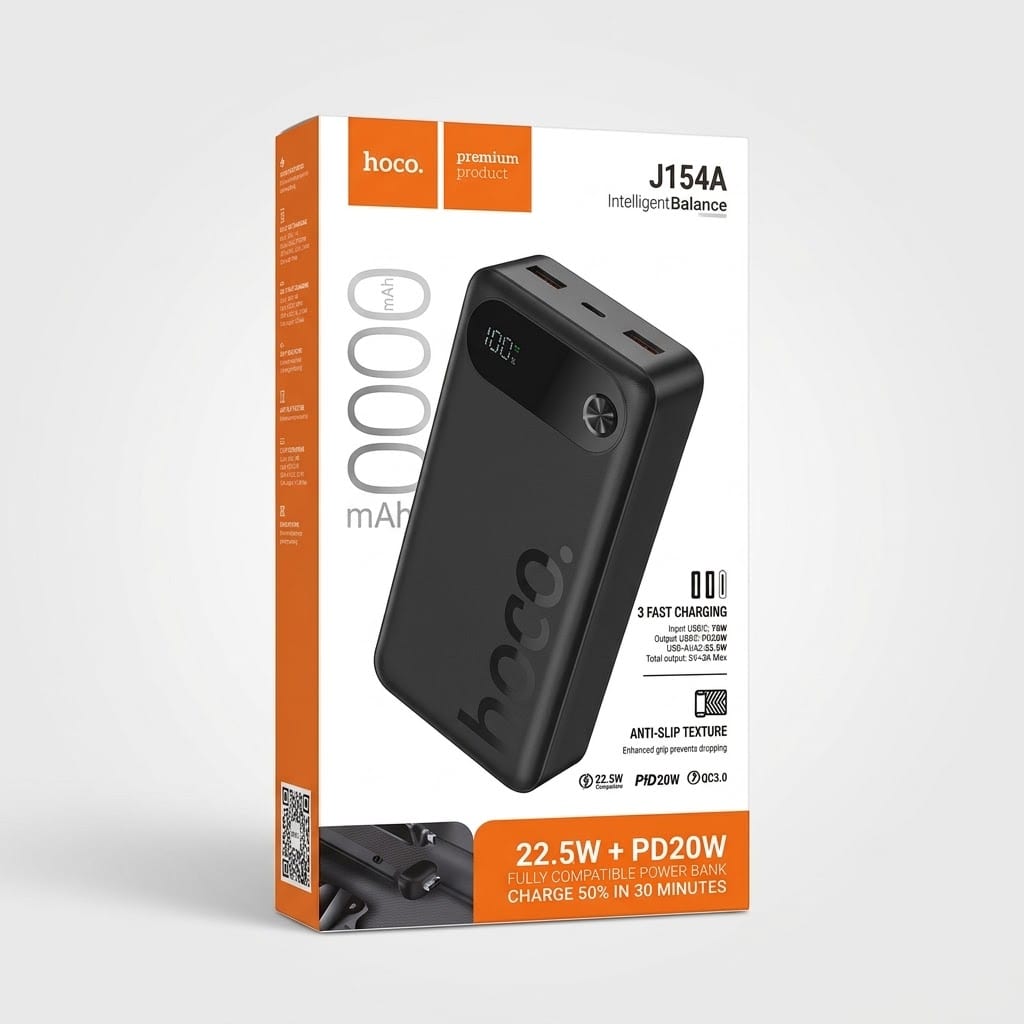 Hoco J154A 22.5W Power Bank – 20000mAh