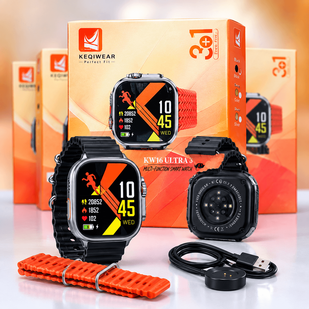 KEQIWEAR KW16 Ultra 3 Multi-Function Smartwatch